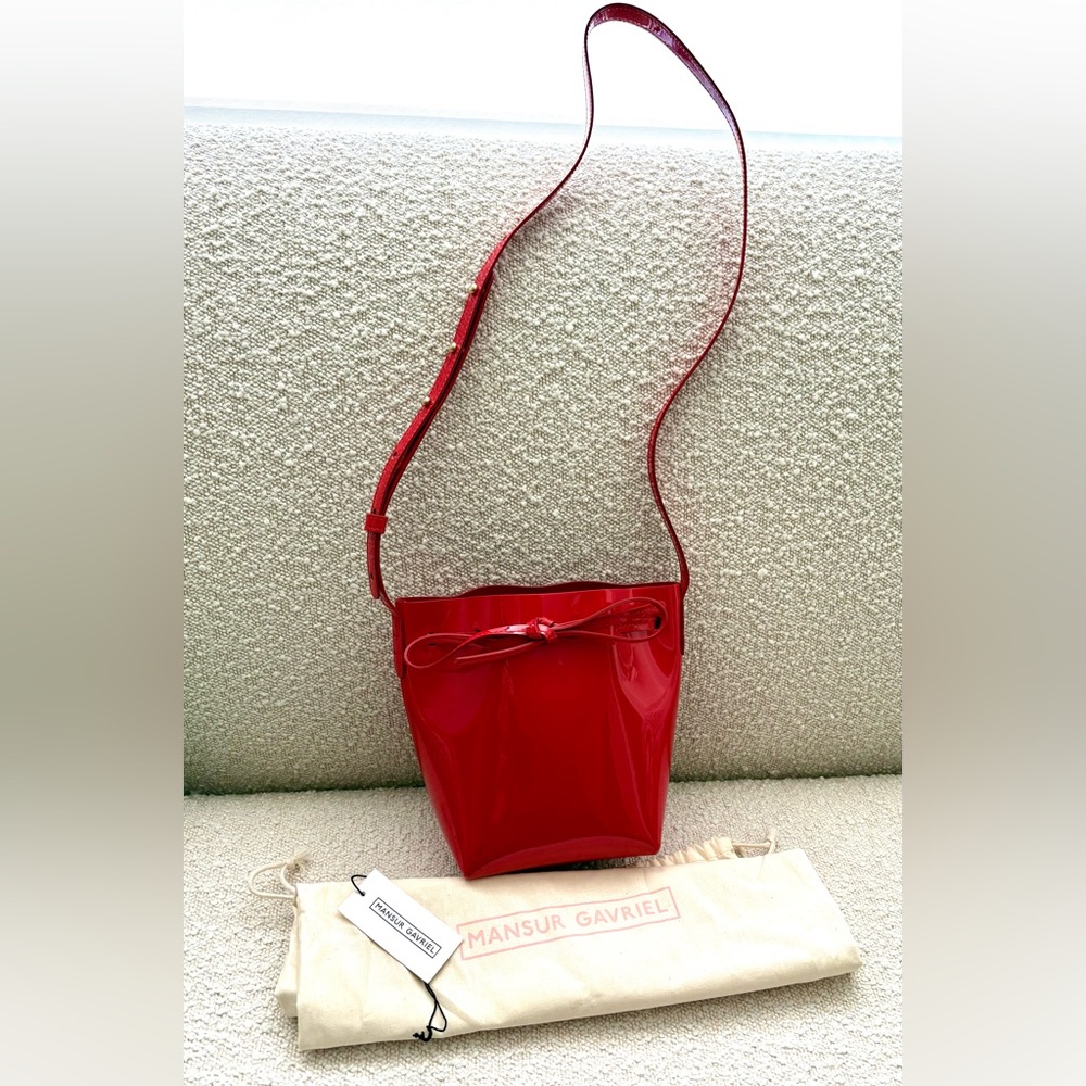 Mansur Gavriel Mini Mini Flamma Red Crossbody Bag